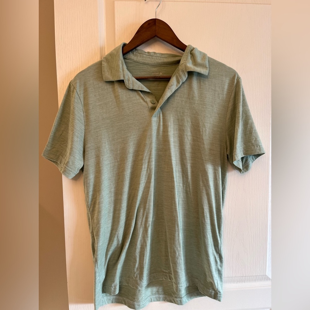 Men’s light sage green polo worn once